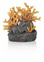 Застывшая лава с огненным кораллом, Lava rock with fire coral ornament