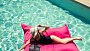 Пуф для плавательного пруда и бассейна Bean bag floating, цвет Barbie