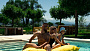 Пуф для плавательного пруда и бассейна Bean bag floating, цвет Barbie