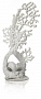 Коралл средний, белый, Fan coral ornament medium white